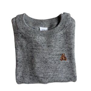 Baby Gap Crewneck Sweater with Brannan Bear (Light Heather Grey) - Size 3T